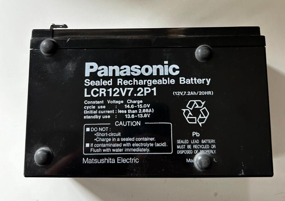 Panasonic 12V 7.2Ah SLA Battery (0.25 Spades) LCR12V7.2P1