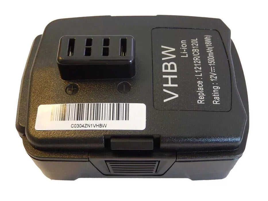 BATTERY -VHBW- 1500mAh for Ryobi BID-1201, CAH120LK, CD100, CK212DA, CKF-120LM