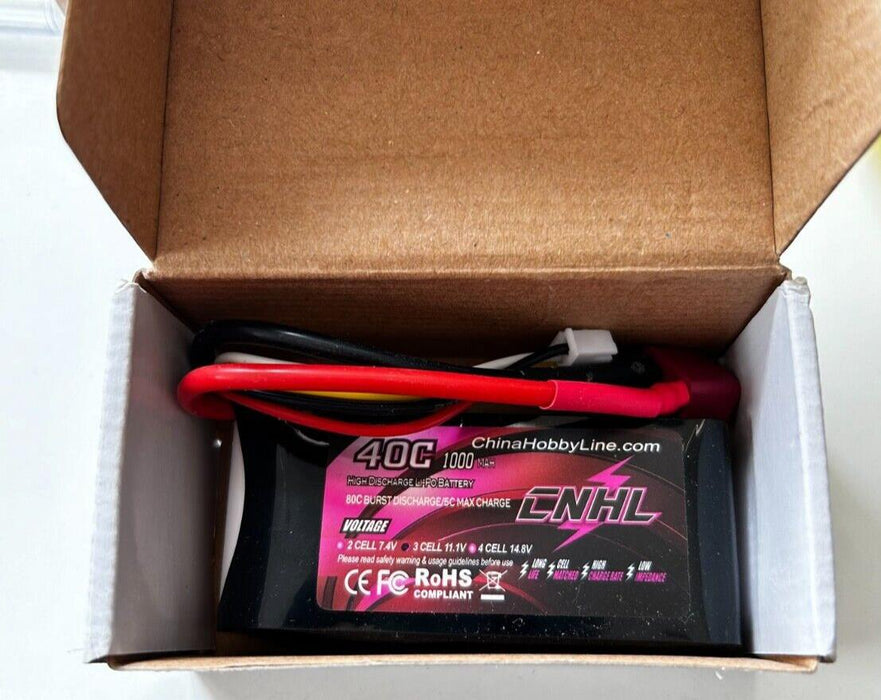 CNHL 1000mAh 11.1V 3S 40C Lipo Battery with T/Dean Plug