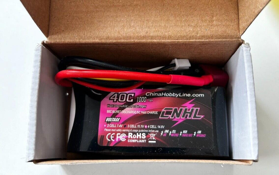 CNHL 1000mAh 11.1V 3S 40C Lipo Battery with T/Dean Plug