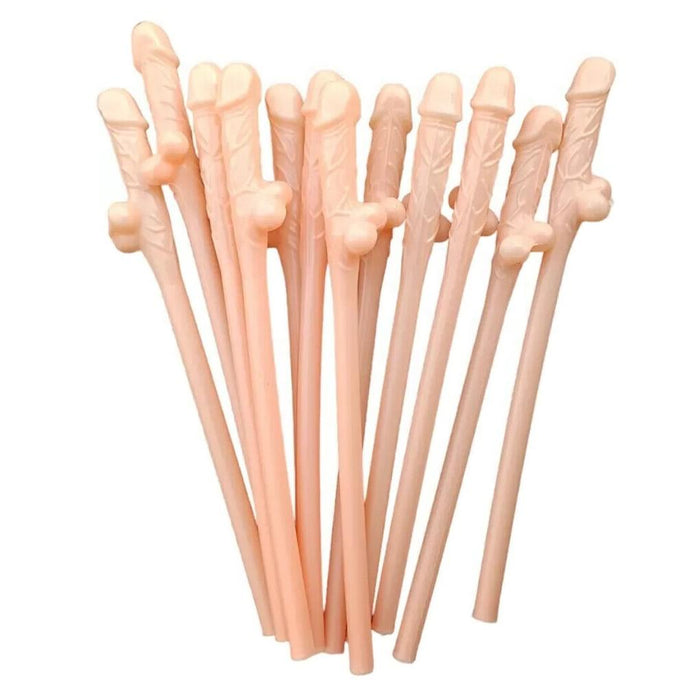 12 X Natural Willy straws Hen Night Party Straw Novelty Night Out Drinking straw