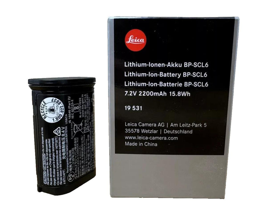 Leica Battery BP-SCL6 In Black for SL3 & Q3
