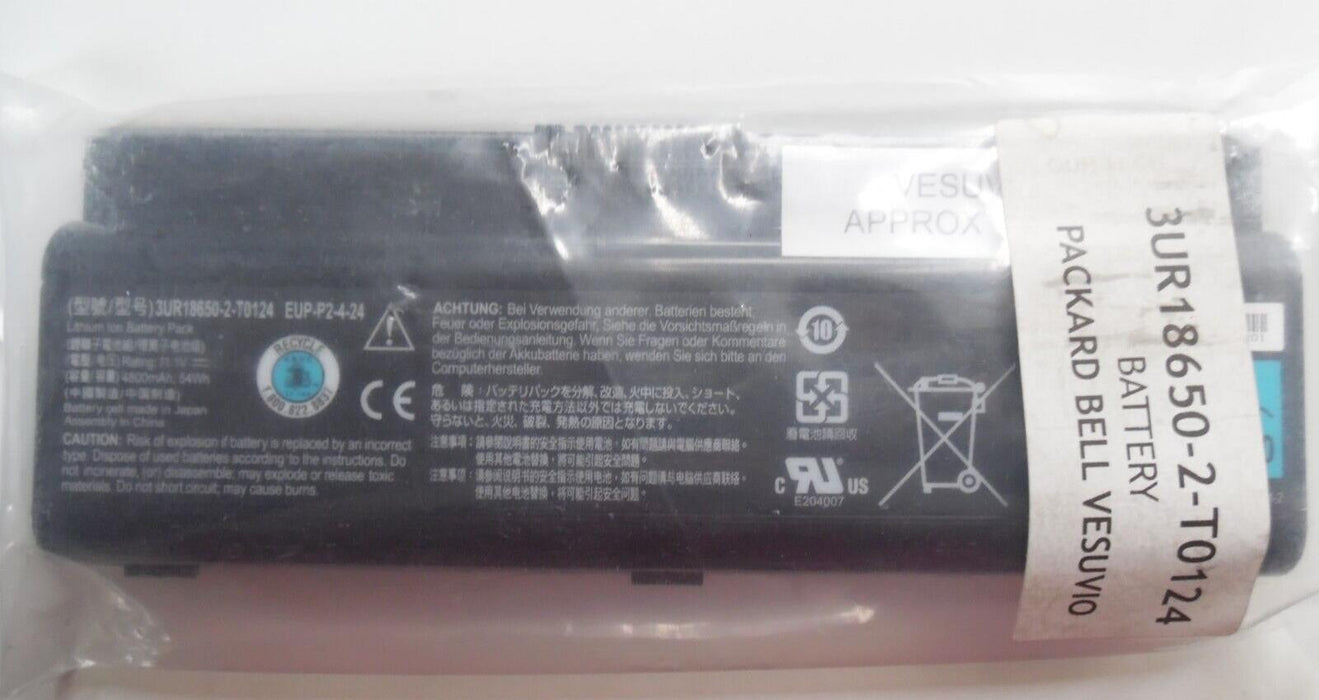 3ur18650-2-T0124 Battery for Packard Bell Vesuvio 4800mAh