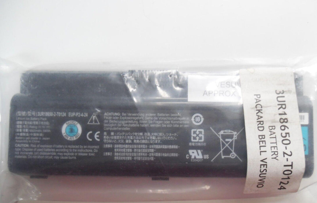 3ur18650-2-T0124 Battery for Packard Bell Vesuvio 4800mAh