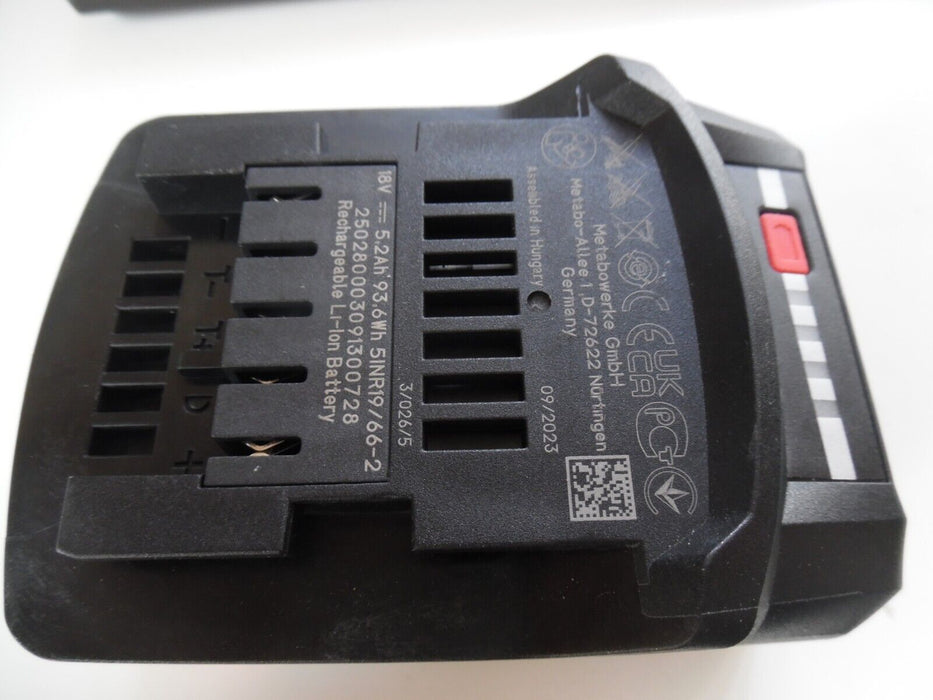 metabo d-72622 battery pack 5.2ah 18v Li-Power