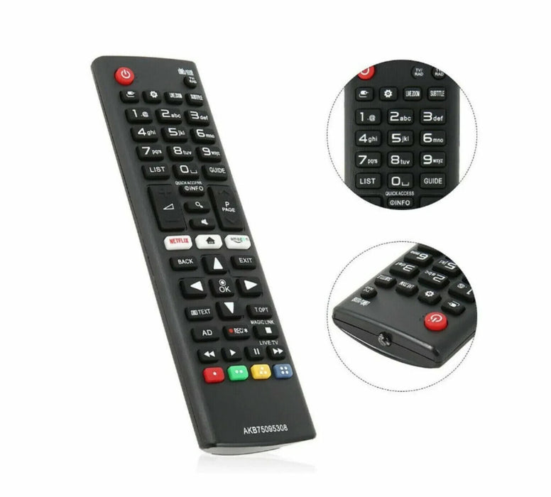 REPLACEMENT LG AKB75095308 TV REMOTE CONTROL SMART TV LED 3D HDTV NETFLIX BUTTON