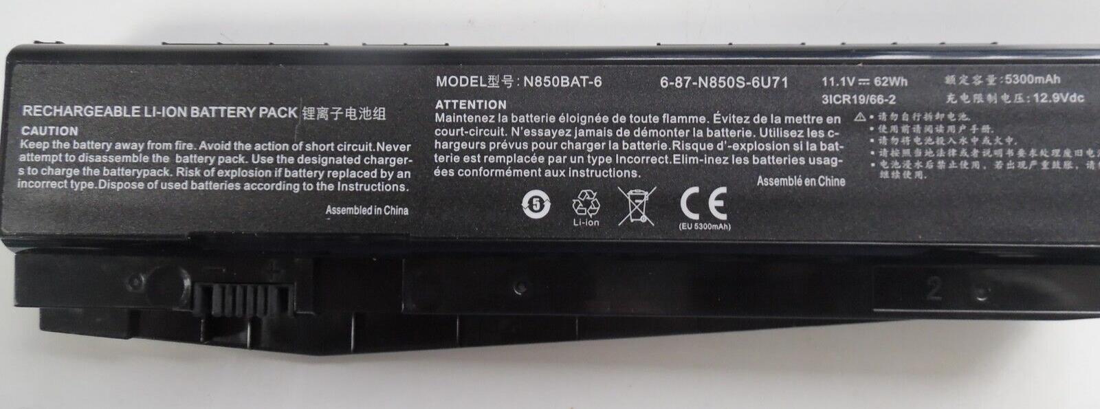 47Wh N850BAT-6 new battery for Clevo N170SD N170RF XMG A505 A705 A726 N850HJ