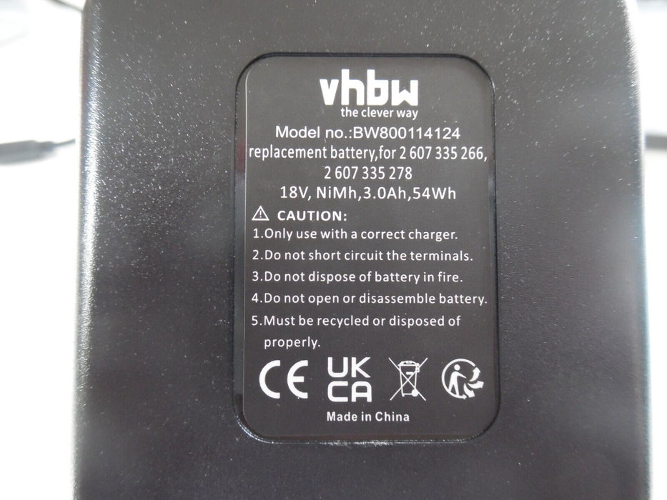 VHBW 2607335266 battery replacement for Bosch