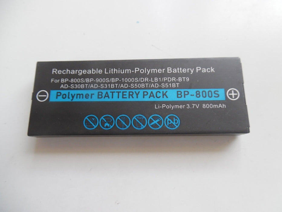 BP-800S Li-ion Gumstick Battery for Sharp AD-S31BT S30BT AD-T51BT PDR-BT9 DR-LB1