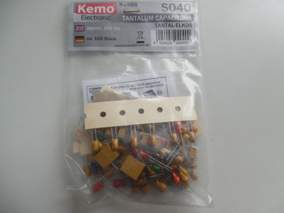 Kemo Electronic TANTALUM AND POLYESTER CAPACITORS PACK OF 100