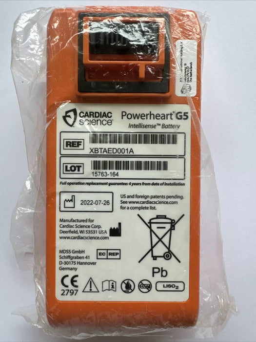 Cardiac Science Powerheart G5 Replacement Battery - BrandNew XBTAED001A