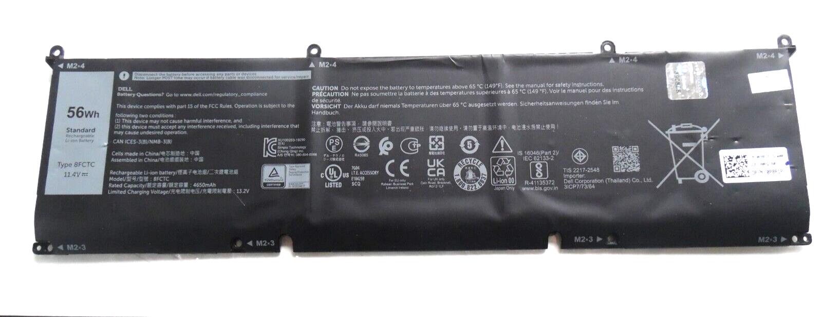 Battery for Dell Series laptop 69KF2 8FCTC XPS15 Precision 5550 5560 9500 9510