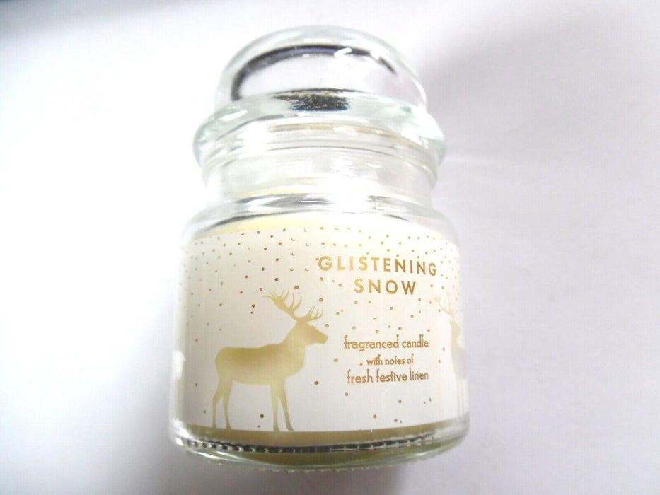 Boots Glistening Snow Scented Jar Candle Fresh Festive Linen 1 x 85g New