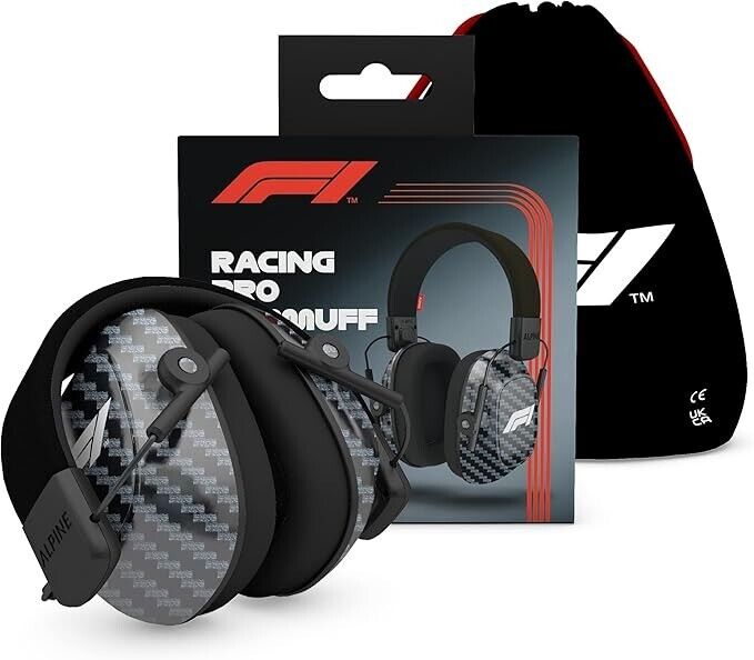 Alpine Formula 1® Racing Pro Earmuff Carbon Fiber Effect