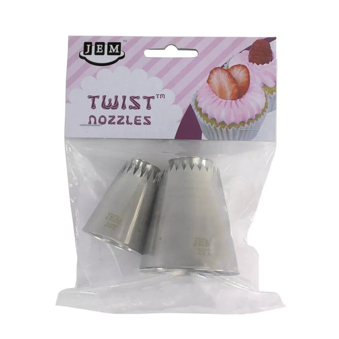 Twist Piping Nozzle Set - 20T & 21T - Cake Cupcake Biscuit Decorating Making