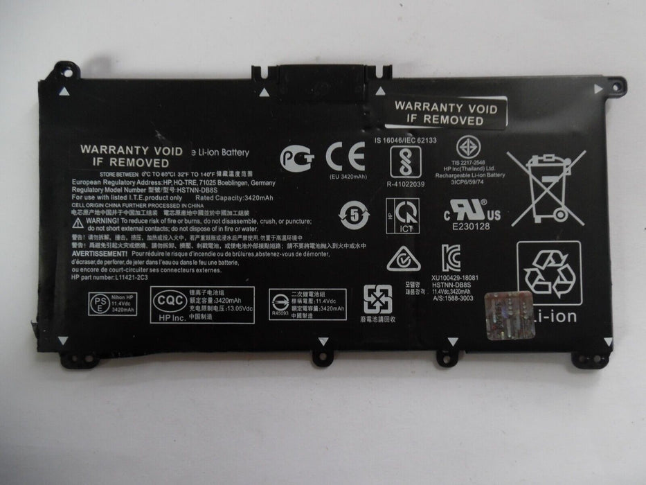 Battery For Hp Pavilion 17-BY 17-CA 15S-FQ 15-DB HSTNN-DB8R HSTNN-DB8S