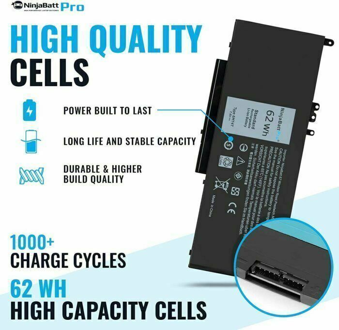 Ninjabatt 6MT4T Battery For Dell Latitude E5550 E5450 Precision 079VRK 0TXF9M