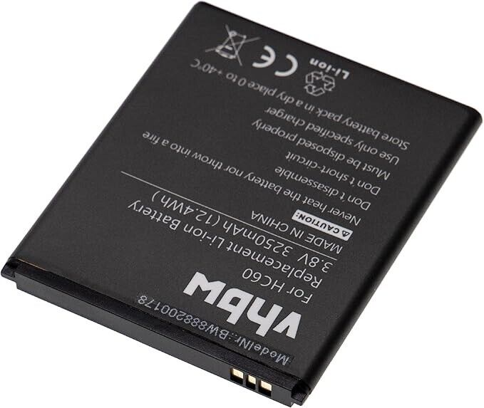 vhbw Battery Replacement for Motorola HC60 for Mobile Phone Smartphone (3250mAh,