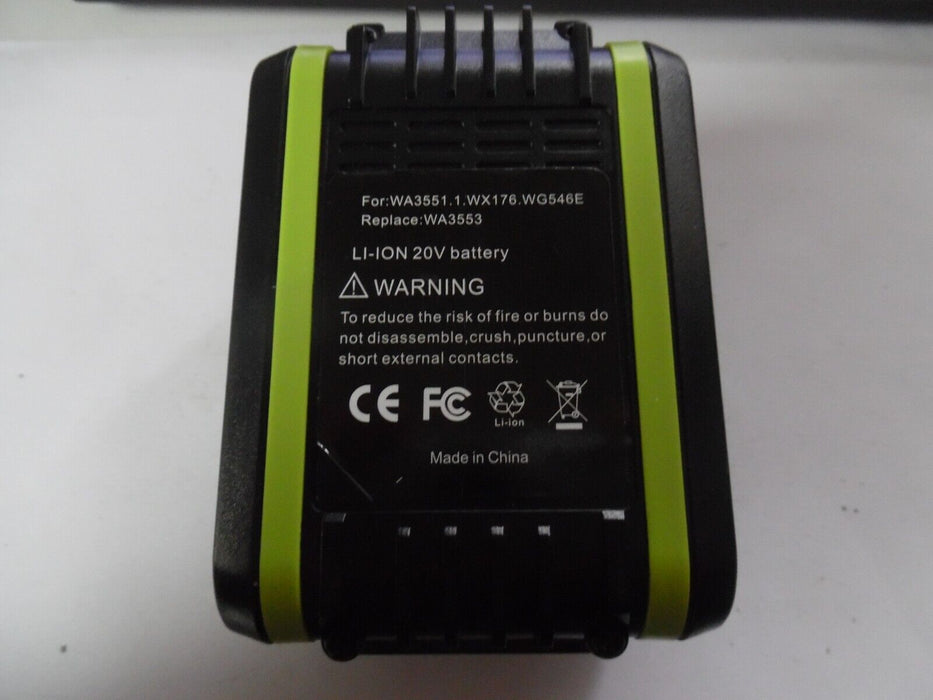For Worx Powershare 20V Li-Ion Battery 5.5Ah WA3551 WA3551.1 WA3553 WA3553.1 UK