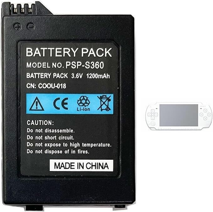 PSP-S360 Replacement Battery Compatible with Sony PSP-2001 2002 2003 2004 2005 2
