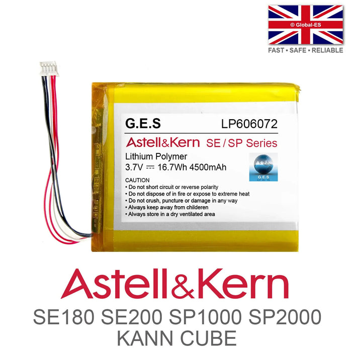 Astell & Kern SE180 SE200 SP1000 SP2000 KANN CUBE Audio Player Battery - 4500mAh