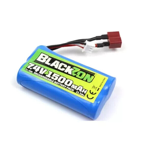 Blackzon 540149 Battery Pack (Li-ion 7.4V, 1500mAh) w/T-Plug (Smyter)