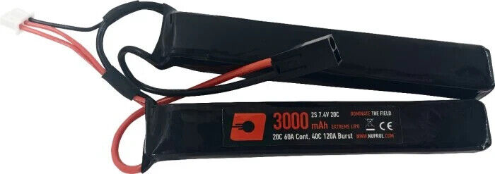 Nuprol 3000 mAh7.4v lipo battery nunchuck type Deans Connector