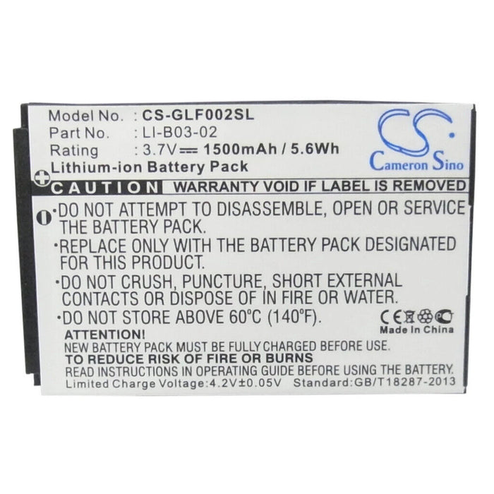 GPS, Navigator Battery Golf Buddy CS-GLF002SL (1500 mAh, 3.7 V)