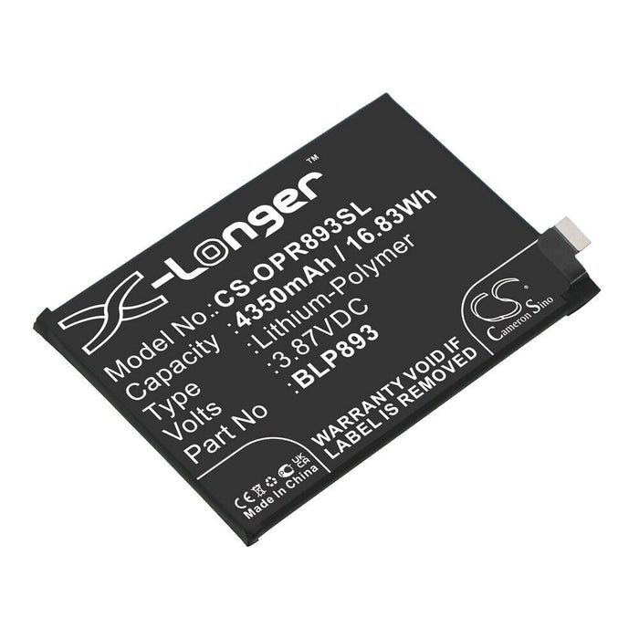 CS-OPR893SL (4350 mAh, 3.87 V) OPPO Reno 7 5G Compatible Replacement Battery