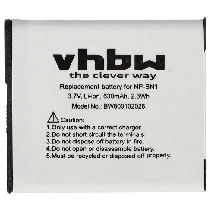 Battery for Sony NP-BN1 600mAh