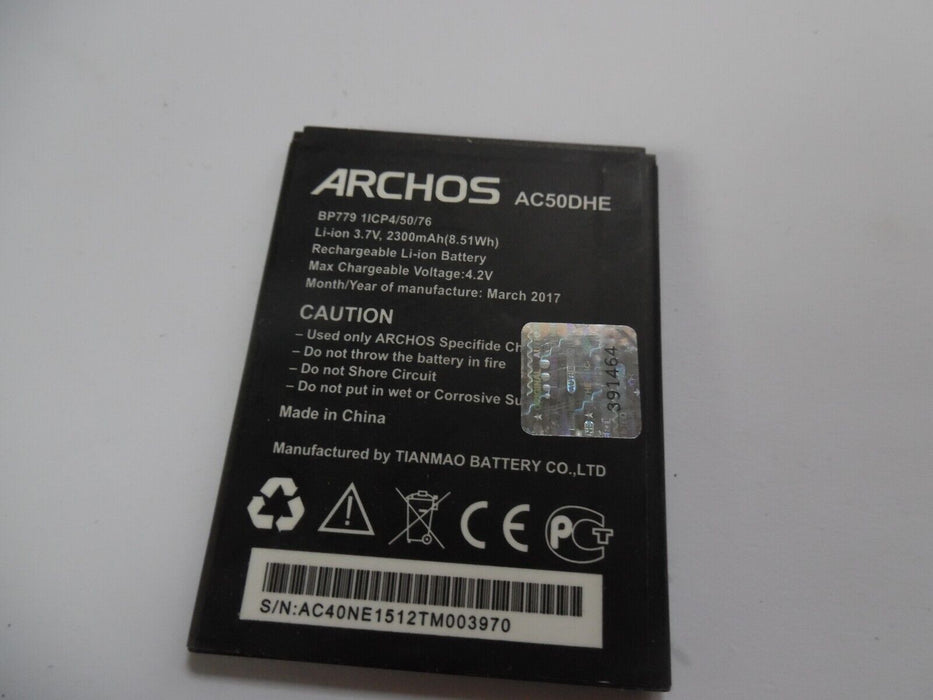 ORIGINAL ARCHOS BATTERY for 50D HELIUM, 50D HELIUM 4G AC50DHE 2300MAH
