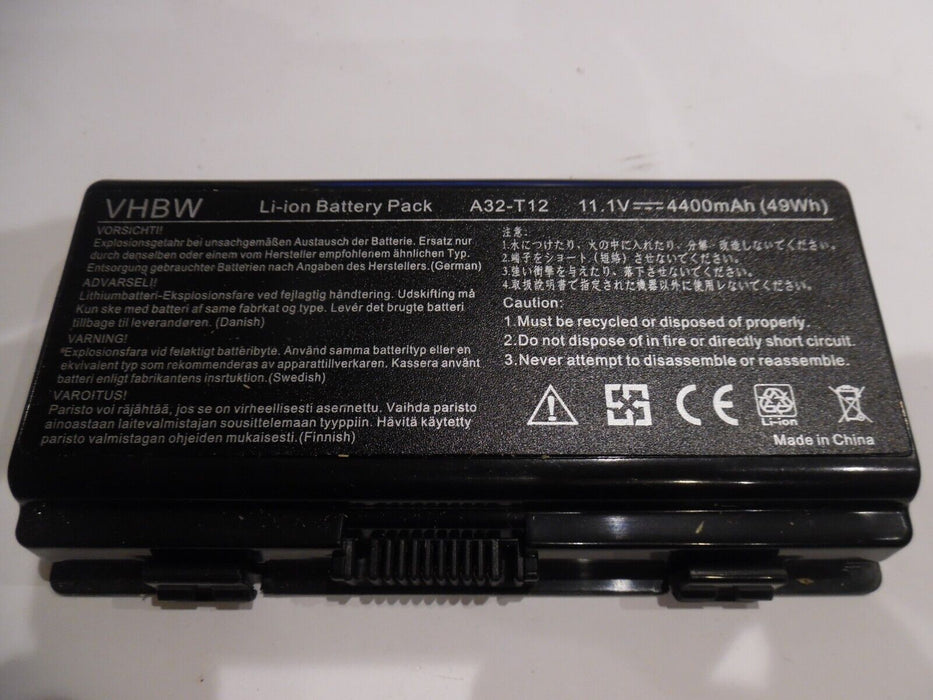 Replacement ASUS X51 X51H  A32-T12 Battery 4400mAh VHBW