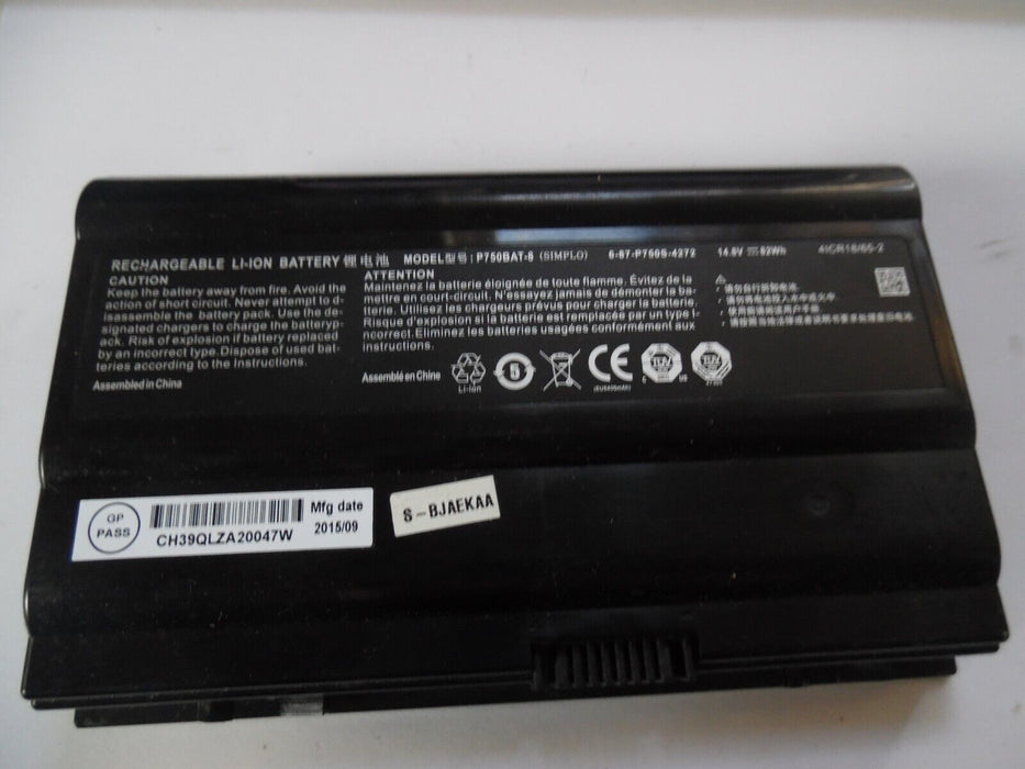 Battery for Sager Schenker XMG U507 Geforce GTX 970M Geforce GTX 970M P750BAT-8