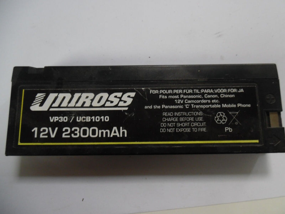 uniross vp30 battery for pansonic cannon 12v camcorders