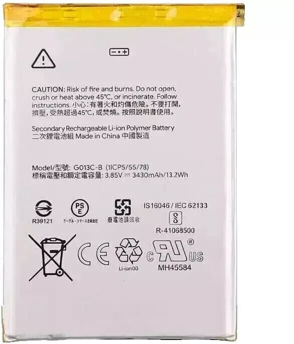NEW For Google Pixel 3 XL 3XL G013C-B Replacement Battery 3430mAh