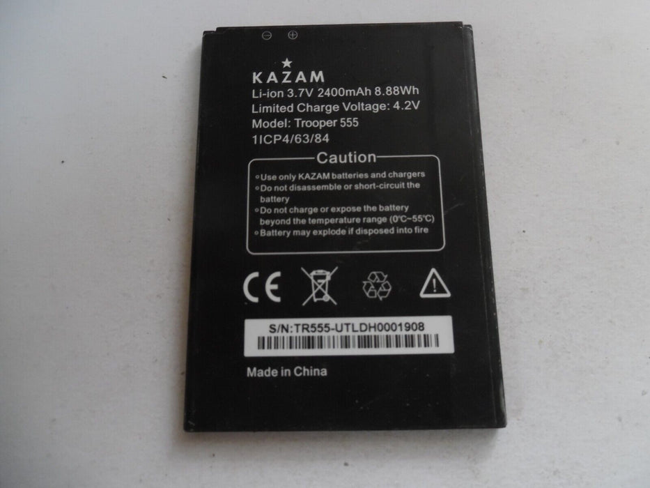 Kazam Trooper 555 Battery 2400mAh 4.2V 8.88Wh