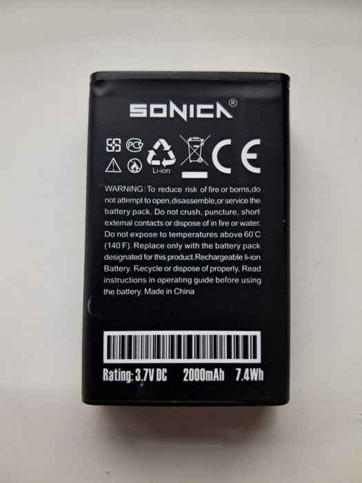Sonica Battery 3.7v 2000mAh