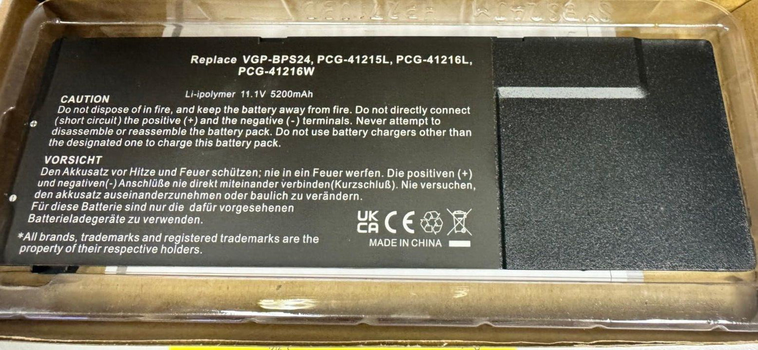 BATTERY VGP-BPS24 For SONY PCG-41215L PCG-41216L PCG-41216W LIPO 11.1V 5200Ah