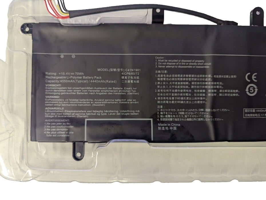 C41N1901 Battery for Asus ZenBook Duo 14 - 15.4V 70Wh -  UX481 UX481F UX481FL