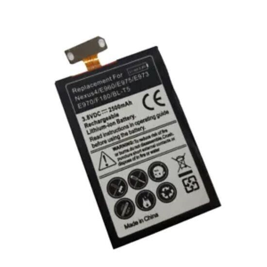 Replacement Battery for LG Nexus 4/E960/E975/E973/E970/F180/BL-T5(2500mAh)