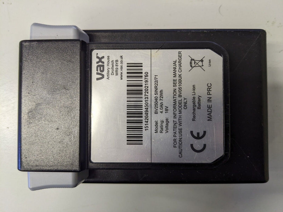 Vax OnePWR 4.0Ah Max Battery - Black (BV25040)