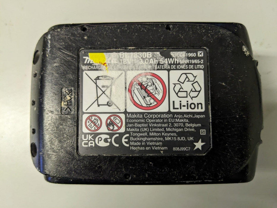 Genuine Used Makita BL1850B 18V 3.0Ah Li-ion Battery TESTED (see Description)