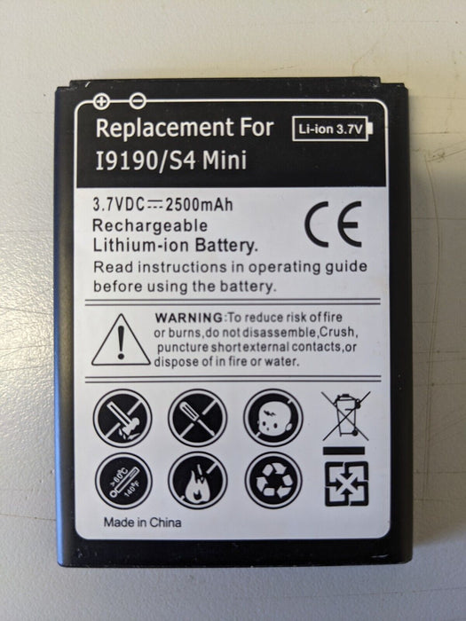 Replacement Battery 2500mAh 3.7v For Samsung Galaxy S4 Mini B500BE NEW