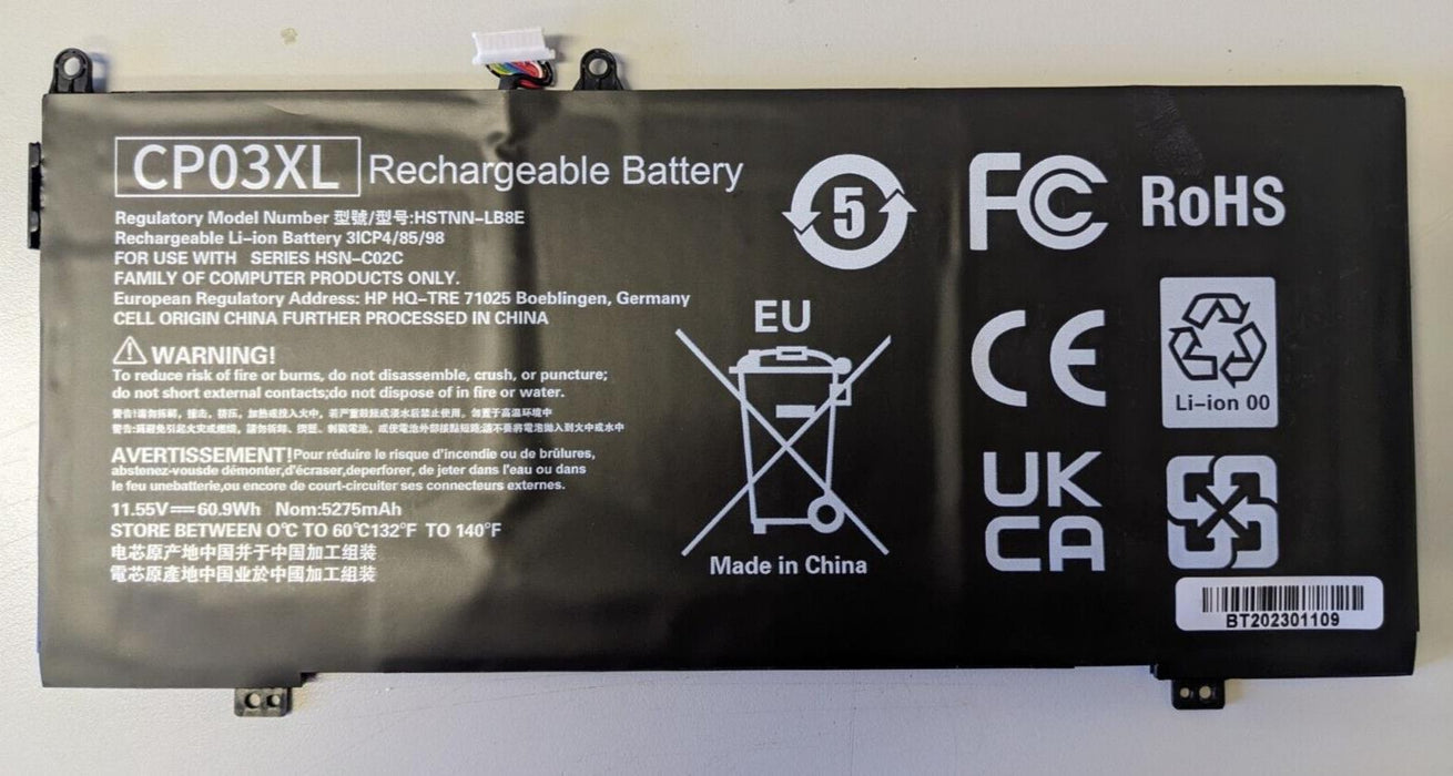 CP03XL Battery For HP Spectre 13 X360 13-ae001ng 13-ae049ng 9072-855 HSTNN-LB8
