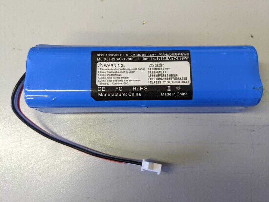 Li-ion Battery ML: XJT-2P4S-12800 14.4V 12.8Ah for Robot Vacuum