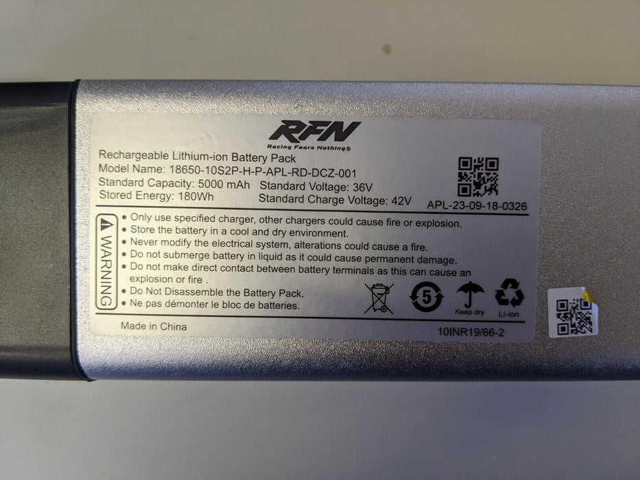RFN Li-ion Battery 18650-10S2P-H-P-APL-RD-DCZ-001 5000mAh 36V