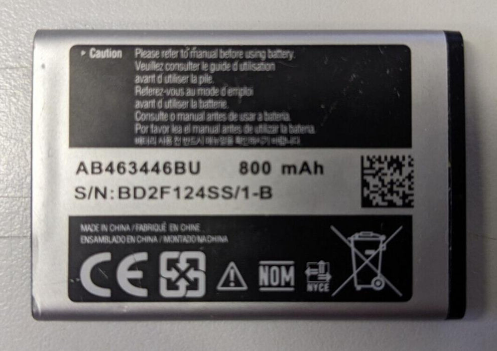 Samsung AB463446BU 800mAh Battery for Samsung SGH-C140 / SGH-C300 / SGH-M200 NEW