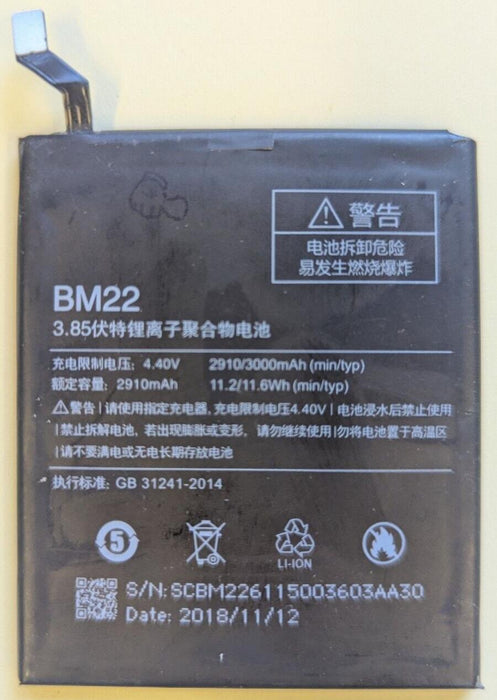 Replacement Battery For Xiaomi Mi5 Mi 5 Battery 3000mAh 4.40V BM22 New