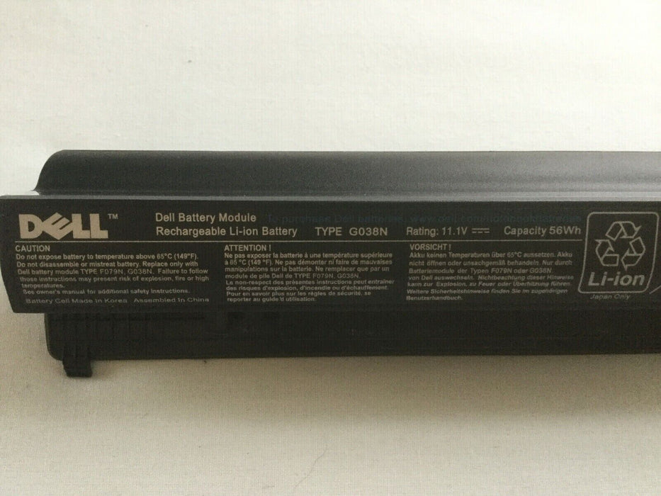 4H636 04H636 Original Genuine Dell 11.1V 56Wh Li-ion Laptop Battery Type G038N