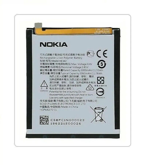 Genuine Nokia 5.1 Plus, Nokia 6.1 Plus Battery HE342 3060mAh
